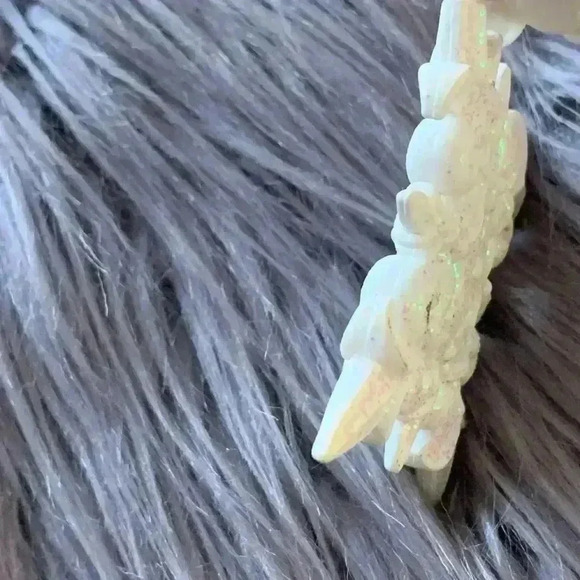 Iridescent White Sparkles Snowflake Ornament NWT - Picture 3 of 4